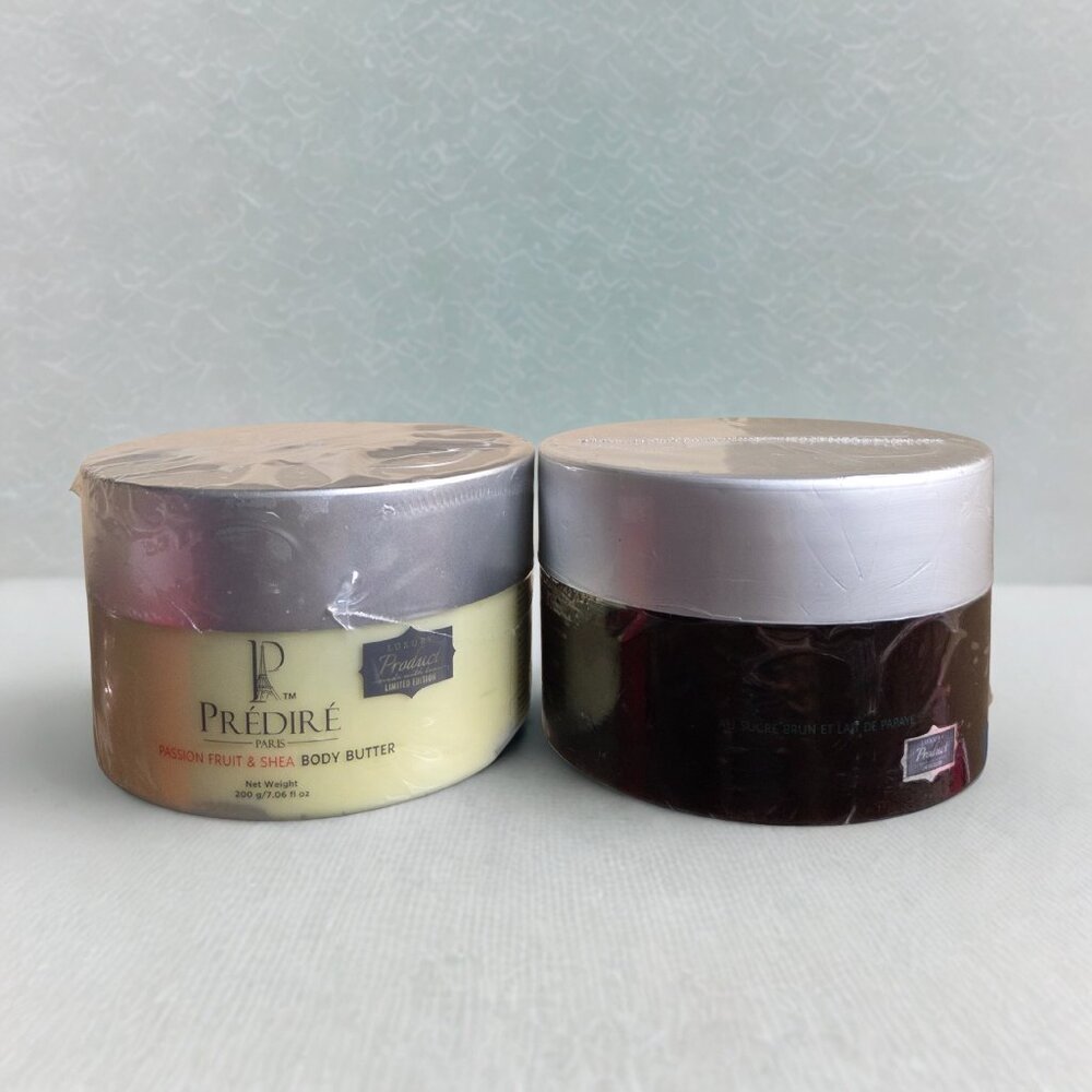 Prédiré Paris Shea Body Butter Passion Fruit & Papaya Milk Brown Sugar Scrub
